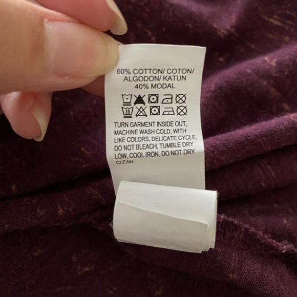 LUCKY Brand Maroon Boho Bohemian Blouse Women SP Small Petite - Picture 5 of 6